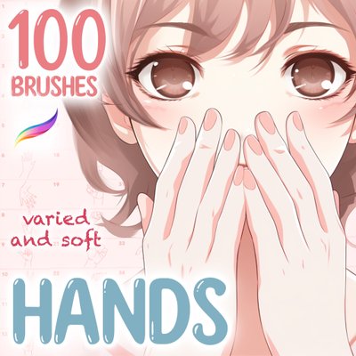 Procreate hand brushes. Пензлі руки 100hands фото