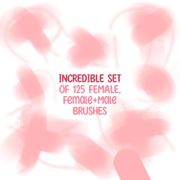 Procreate female male brushes. Пензлі жіночі чоловічі 125FemaleBrushes фото
