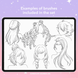 Procreate 74 anime manga chibi hairstyles brushes. Кисти аниме прически 75AnimeHair фото 4