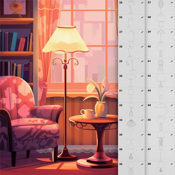 Procreate lamps interior brush. Кисти лампы 115Lamps фото