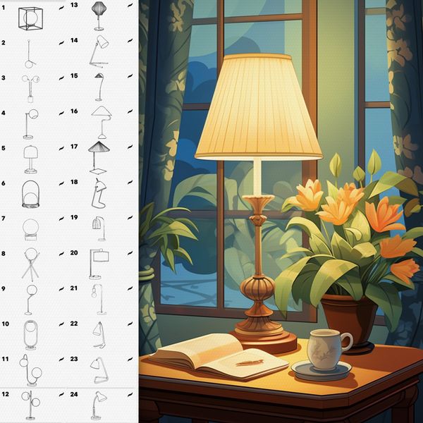 Procreate lamps interior brush. Кисти лампы 115Lamps фото