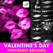 Procreate 21 love lights brushes. Кисти любовь 21LOVESET фото 1