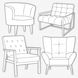 Procreate interior furniture chair brushes. Пензлі стільці 55Chairs фото 8