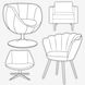 Procreate interior furniture chair brushes. Пензлі стільці 55Chairs фото 5