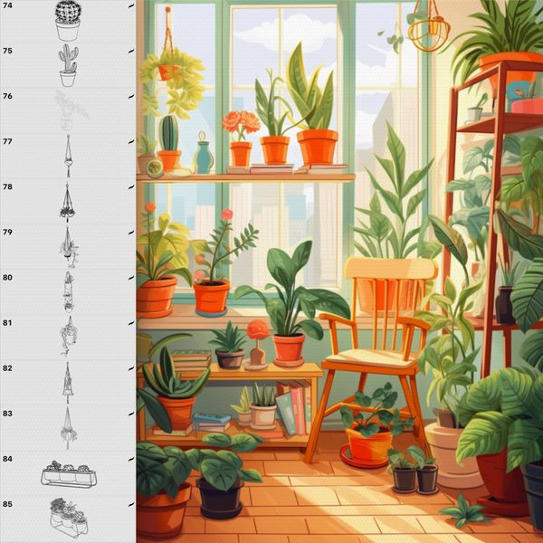 Procreate interior plants stamps. Кисти растения 85Plants фото