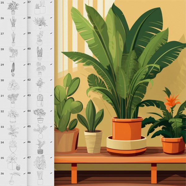 Procreate interior plants stamps