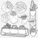 Procreate interior plants stamps. Кисти растения 85Plants фото 3