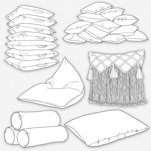 Procreate pillows interior brushes