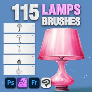 Photoshop lamps interior brush. Кисти лампы 115PhLamps фото