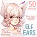 Procreate elf ears brushes. Кисти уши эльфа 50ElfEars фото 1