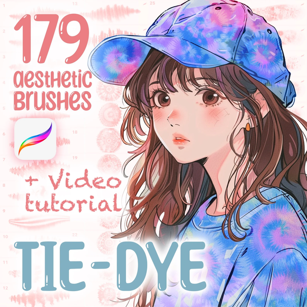 Procreate 179 tie dye fabric brushes. Текстурні пензлі tie dye TiEDYE179 фото