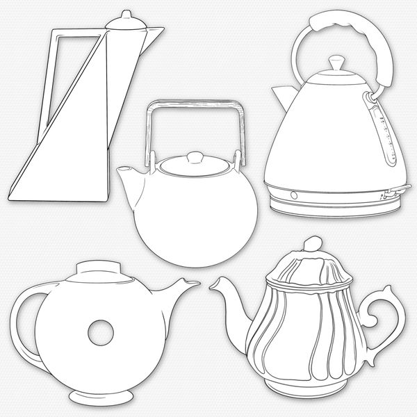 Procreate teapots  kettle brushes. Кисти чайники кухня 45Teapots фото