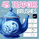 Procreate teapots  kettle brushes. Пензлі чайники кухня 45Teapots фото 1