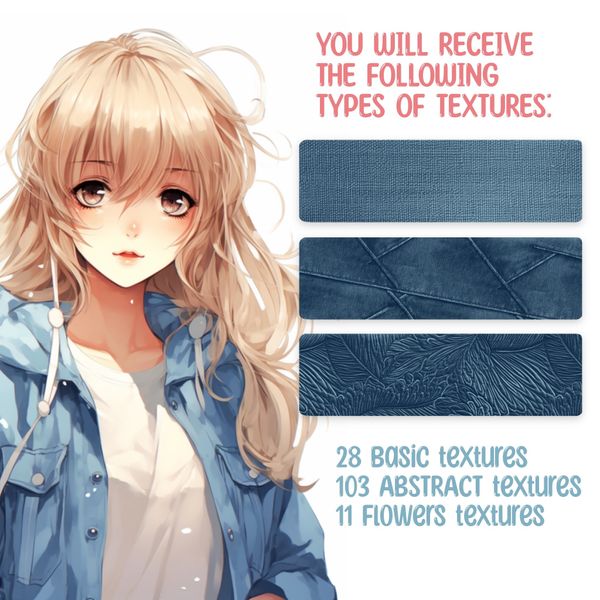 Procreate 197 denim brushes. Procreate fabric texture brushes. Кисти текстурные джинсовые DENIM197 фото