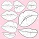 Procreate lips portrait brushes. Кисти губы 150 lips фото 2