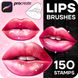 Procreate lips portrait brushes. Кисти губы 150 lips фото 1