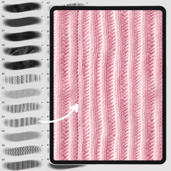 Procreate 216 Fabric brushes