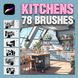 Procreate interior kitchen room brushes. Пензлі кухня кімната 78Kitchens фото 1