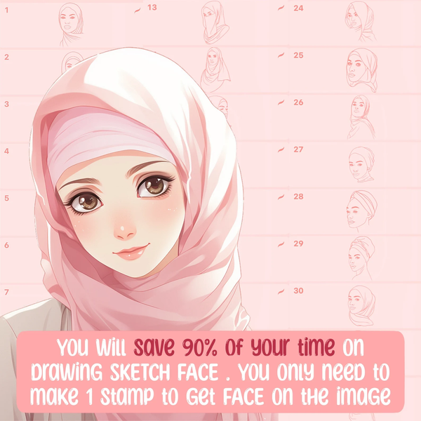 Procreate 35 Muslim Face brushes.