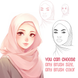 Procreate 35 Muslim Face brushes. Портреты девушек  35MuslimFace фото 5