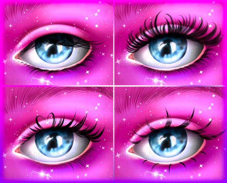 Procreate eyelashes eyes makeup brushes. Пензлі для вій 85Lashes фото