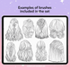 Procreate anime manga hair brushes. Кисти волосы 55Hairstyle фото 2