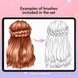 Procreate anime manga hair brushes. Кисти волосы 55Hairstyle фото 5