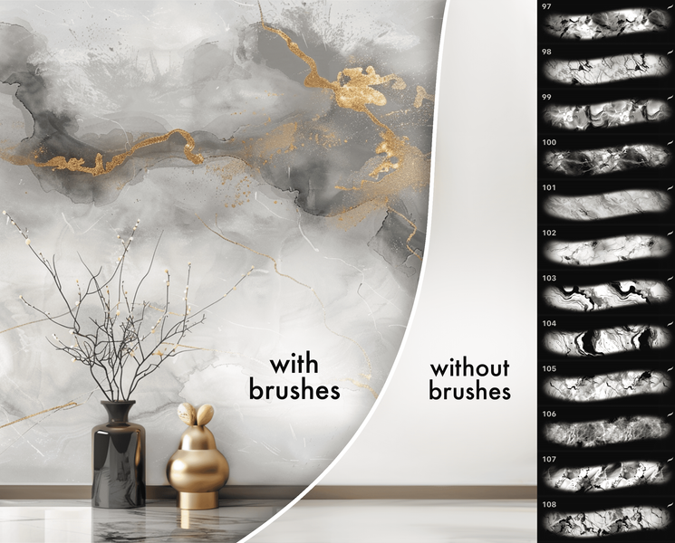 Procreate marble texture brushes. Procreate Interior brushes