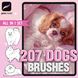 Procreate 207 dogs brushes. Пензлі собаки - Великий набір 207Dogs фото 1