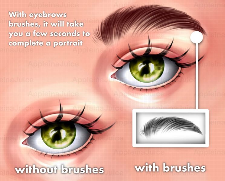 Procreate eyebrows makeup brushes. Пензлі брови 65Brows фото