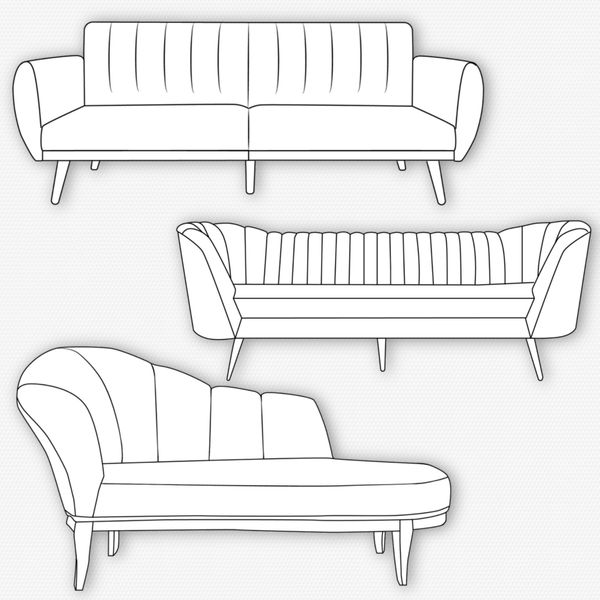 Procreate sofas interior brushes. Пензлі дивани 75Sofas фото