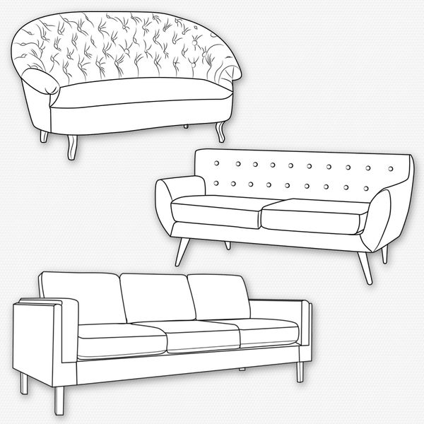 Procreate sofas interior brushes. Кисти диваны 75Sofas фото