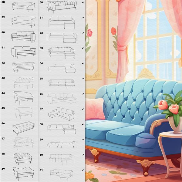 Procreate sofas interior brushes. Кисти диваны 75Sofas фото